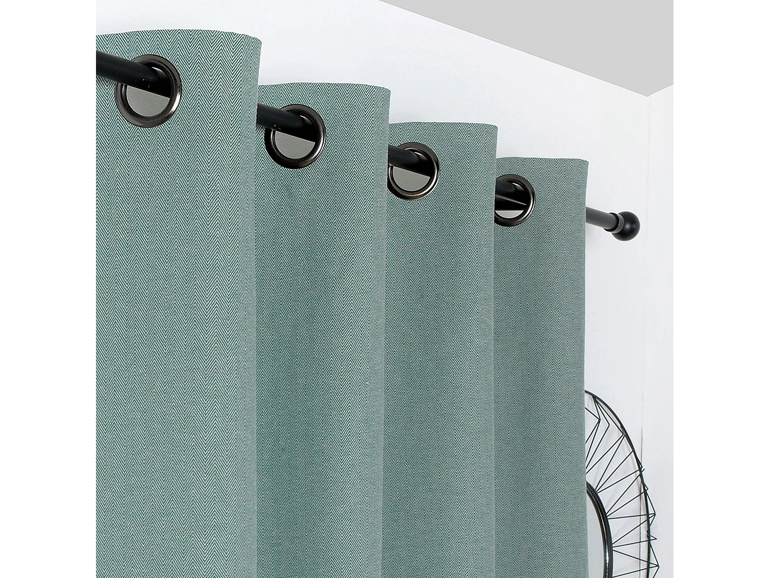 Rideau d'ameublement à chevrons