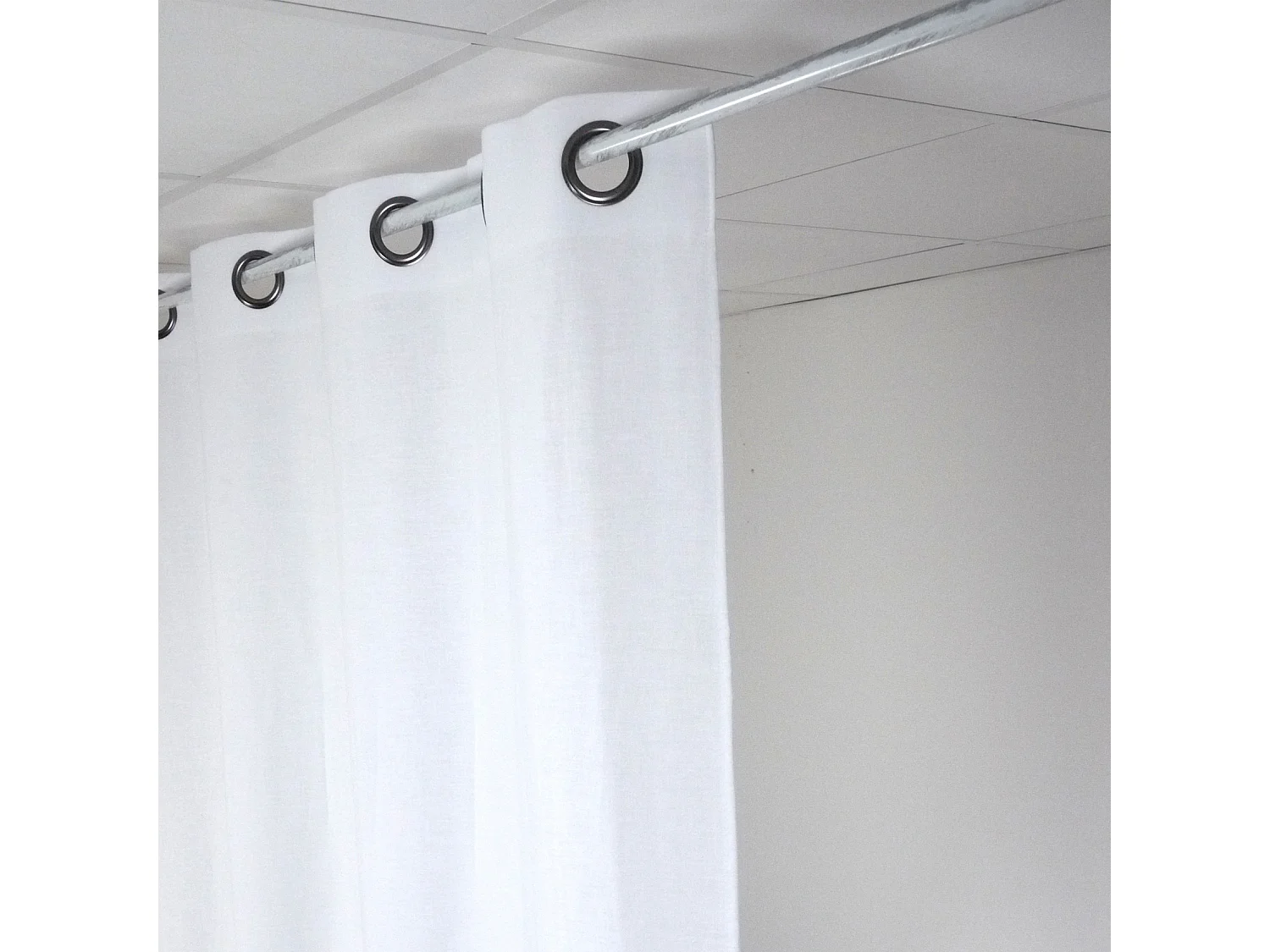 Rideau Uni en Lin lavé