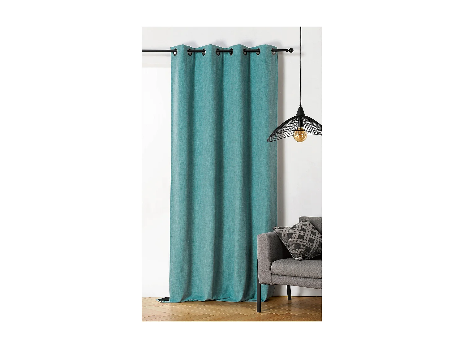 Verdunkelnder und isolierender Vorhang mit Gewebeeffekt 140 x 260 cm