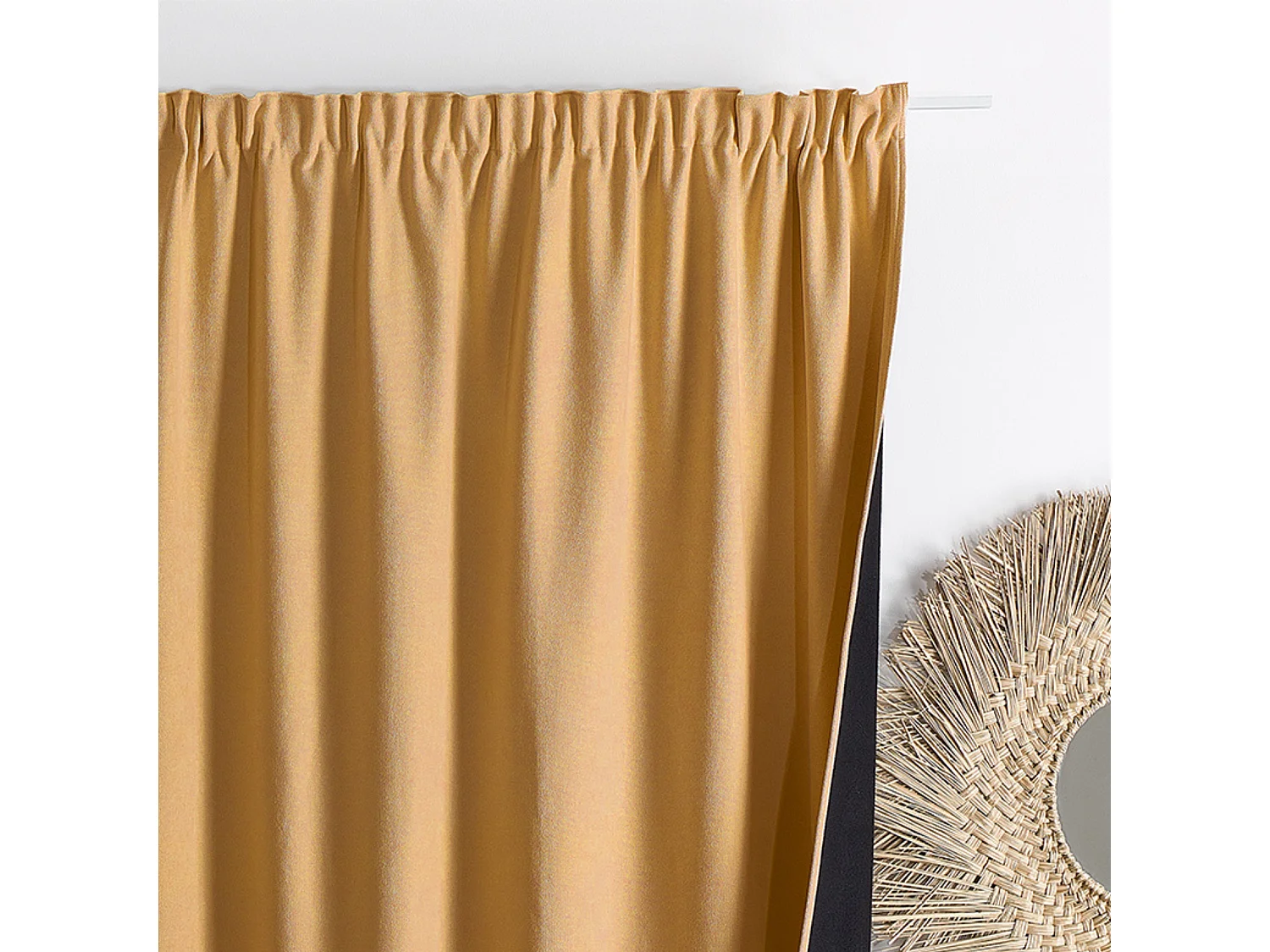 Rideau thermique phonique et semi occultant à galons fronceurs KONFOR