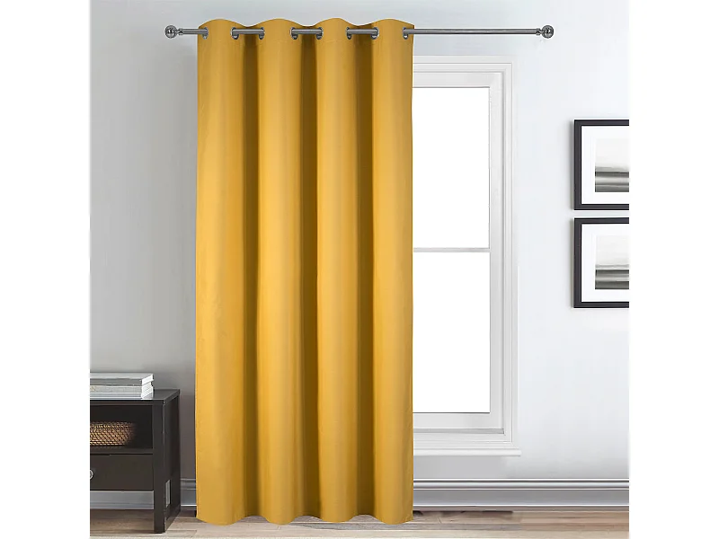 Cortina decorativa lisa opaca y térmica