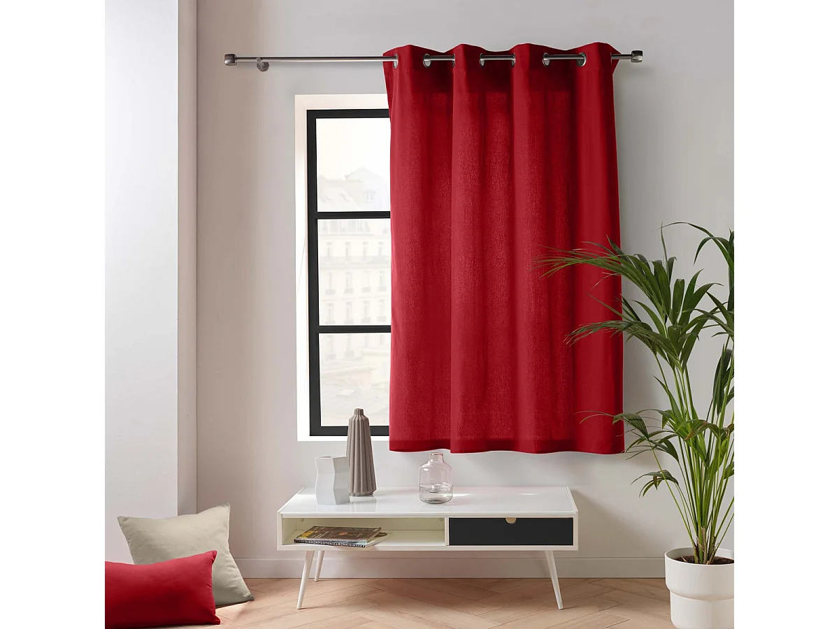 Rideau à Œillets "Twily" 135x180cm Rouge