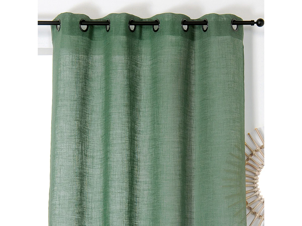 Cortina tamizante y natural de 100% lino 145 x 260 cm