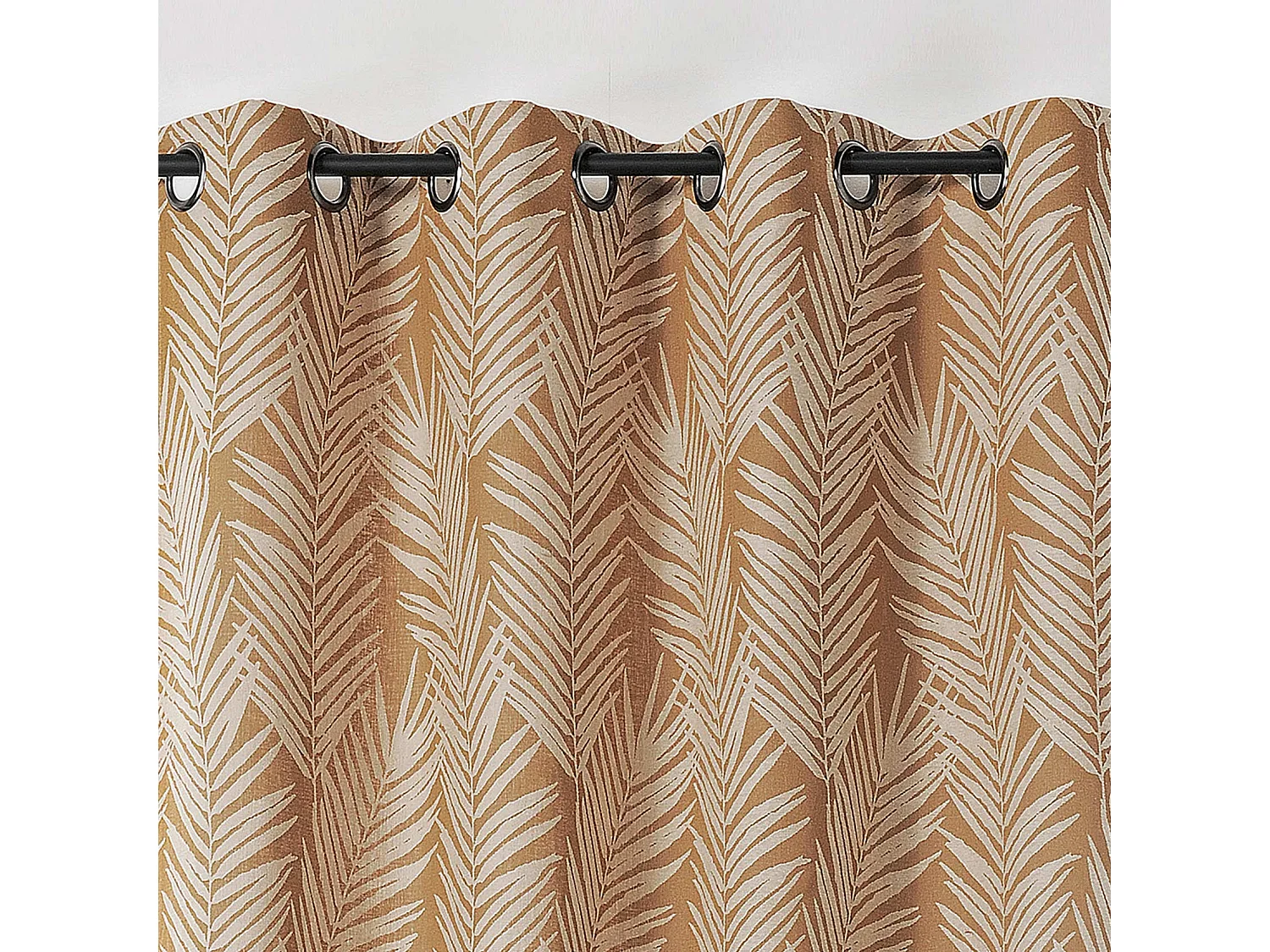 Cortina estampada hoja de palmera 140 x 240 cm