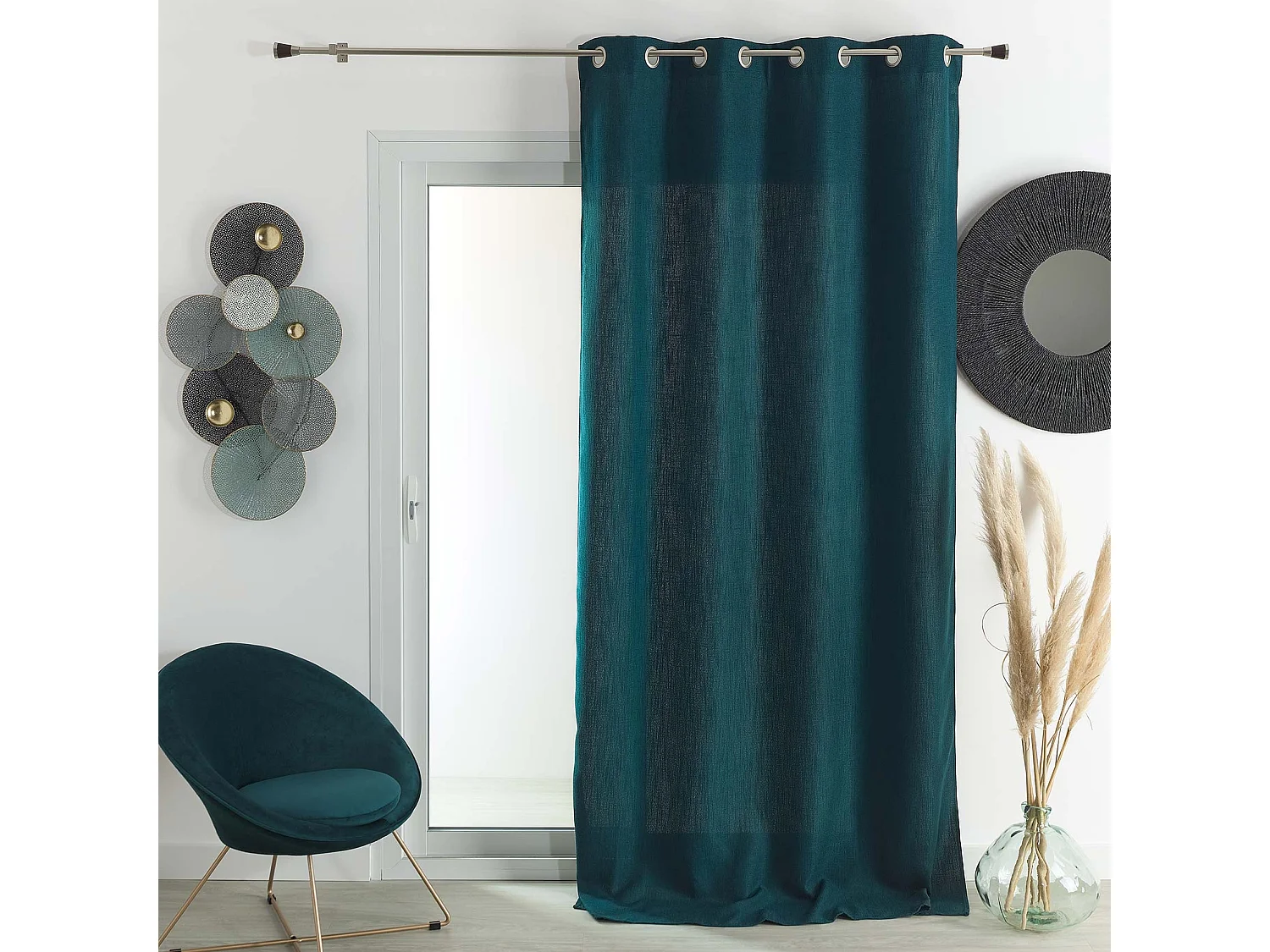 Rideau tamisant à effet tissé