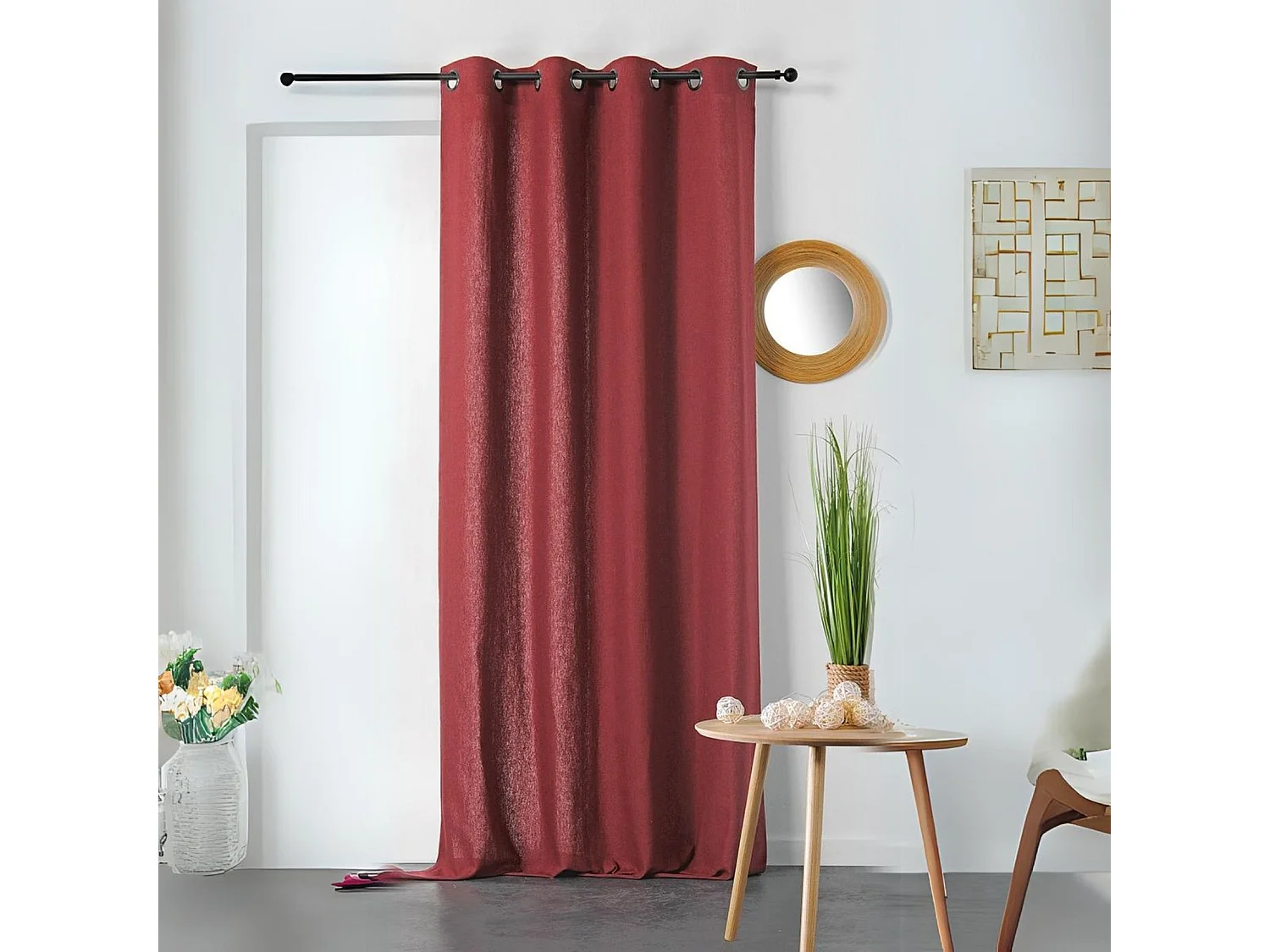 Cortina de algodón y cáñamo