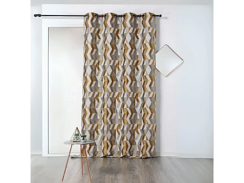 Cortina zigzag colorida 135 x 240 cm