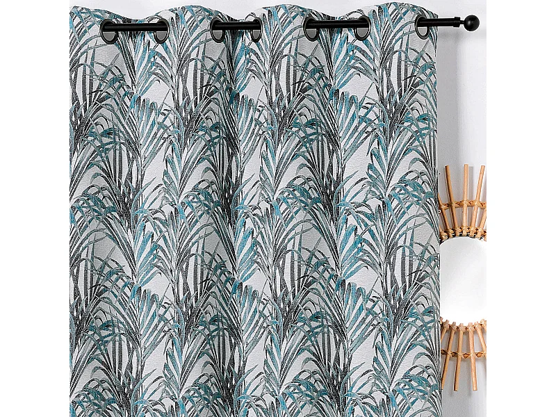 Cortina con estampados exóticos 135 x 250 cm