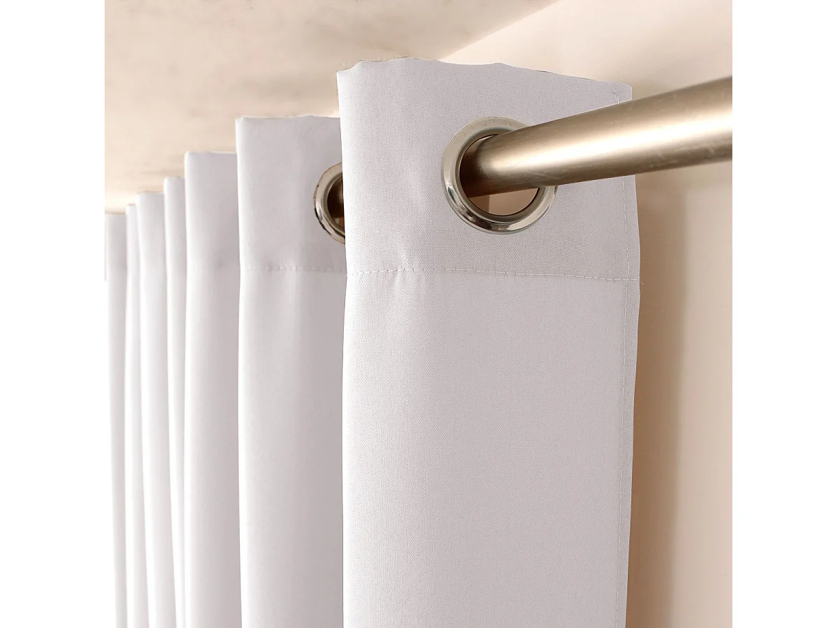 Rideau à Œillets Uni "Basic" 140x240cm Blanc