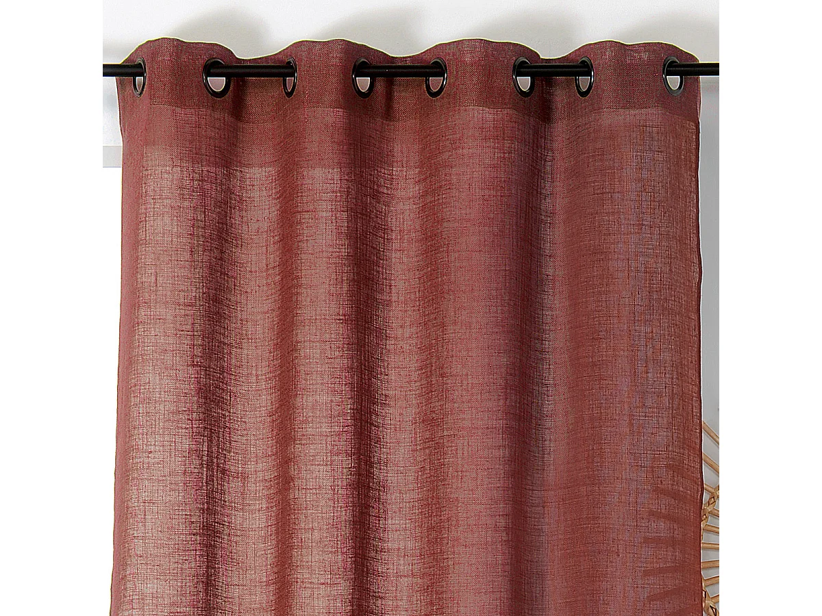 Halbtransparenter und natürlicher Vorhang aus 100% Leinen 145 x 260 cm