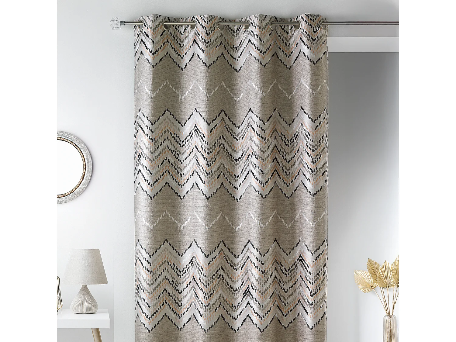 Cortina en jacquard con motivo galón 140 x 260 cm