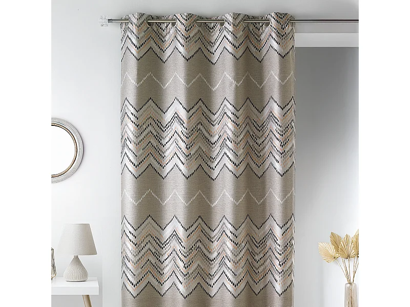 Cortina en jacquard con motivo galón 140 x 260 cm