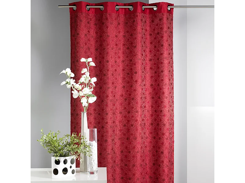 Rideau ameublement en Shantung doublé Fantaisie