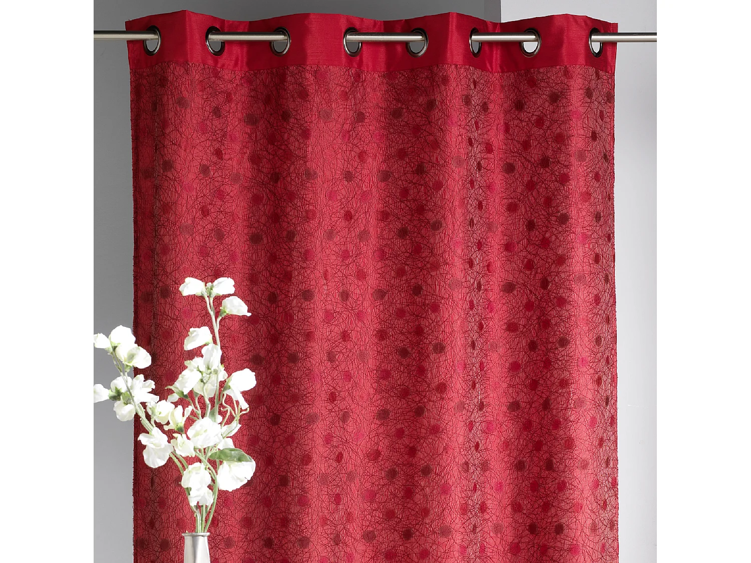 Cortina de mobiliario de shantung forrada fantasía