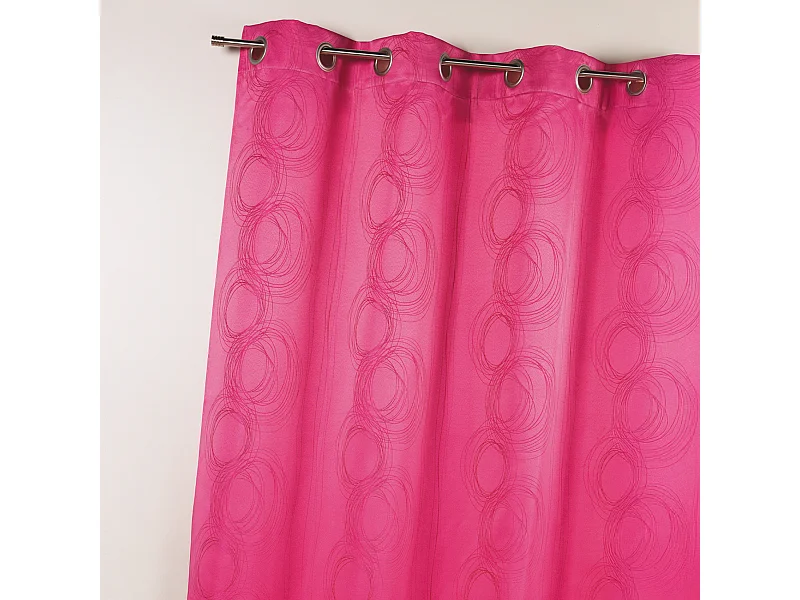 Rideau en jacquard avec imprimés "cercle"