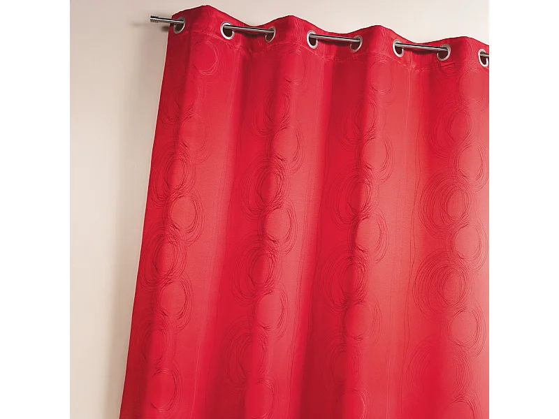 Rideau en jacquard avec imprimés "cercle"