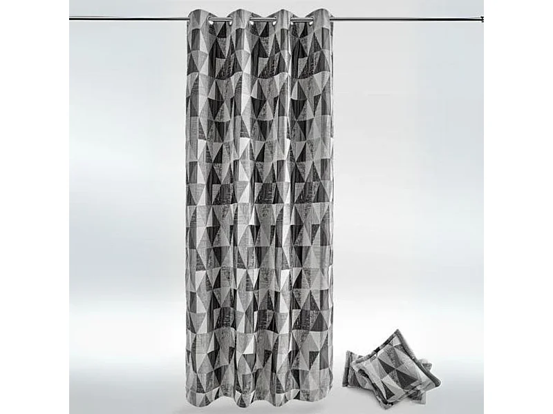 Designvorhang mit dreieckigen Mustern 140 x 260 cm