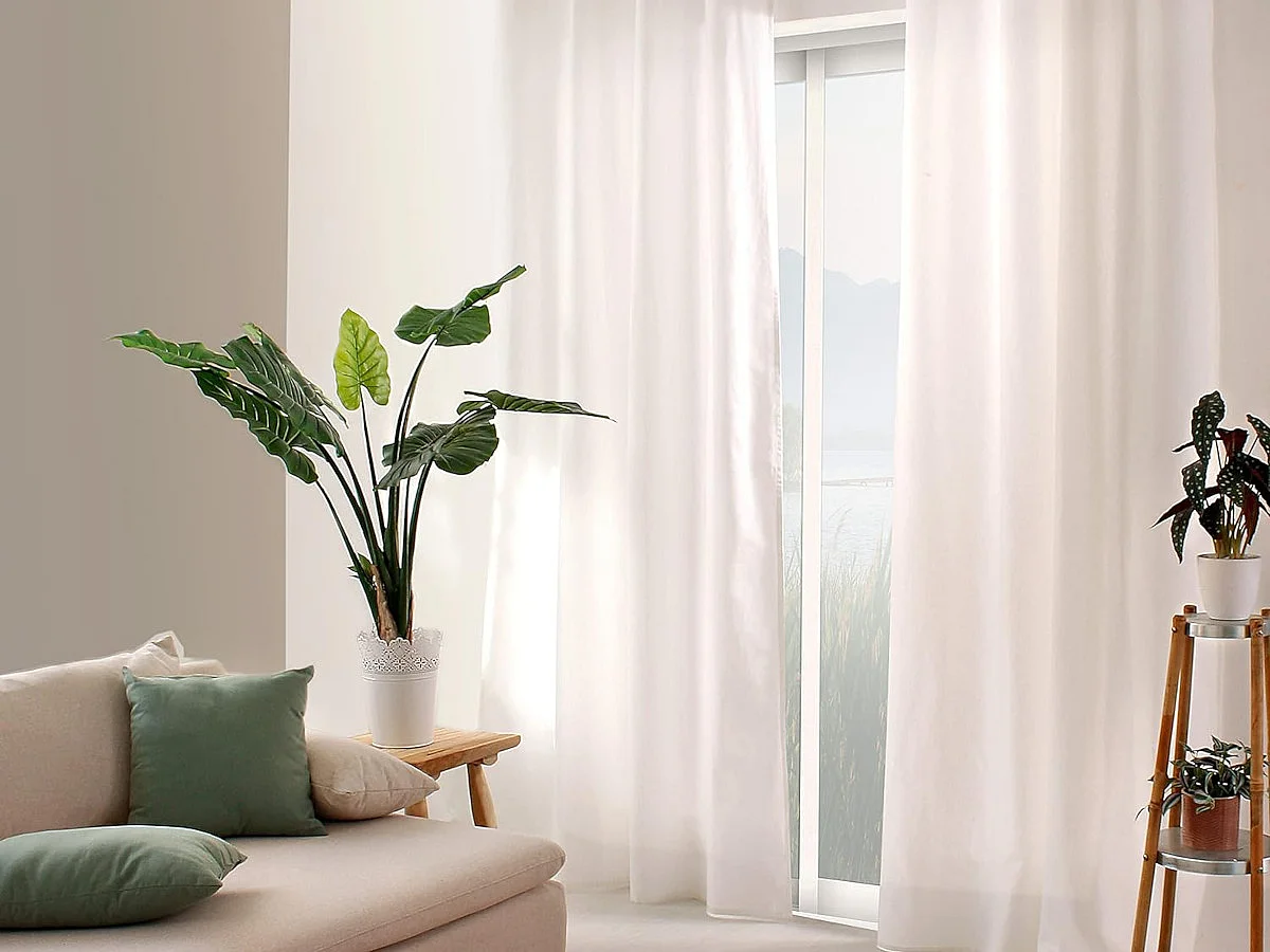 Cortina colorida de algodón puro 8 ollaos