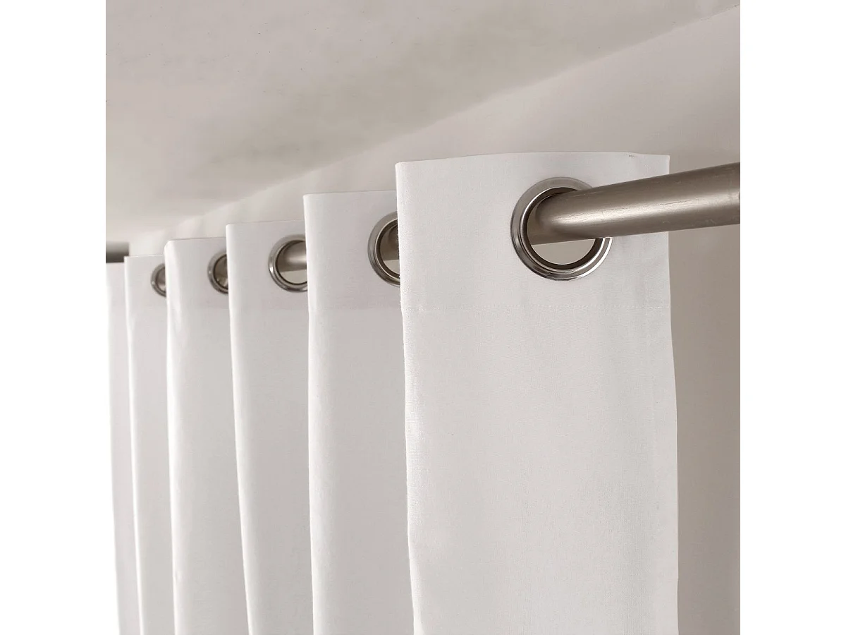 Rideau Uni à Œillets "Panama" 135x240cm Blanc