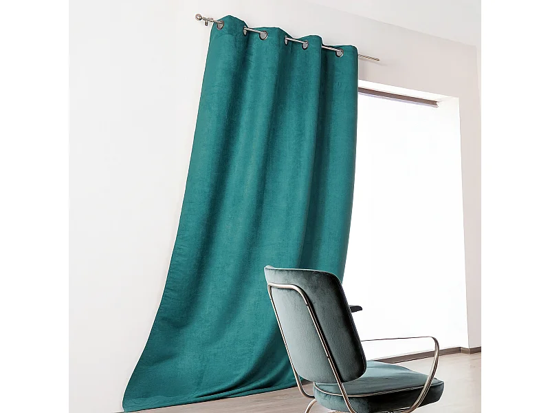 Cortina lisa aspecto "gamuza"