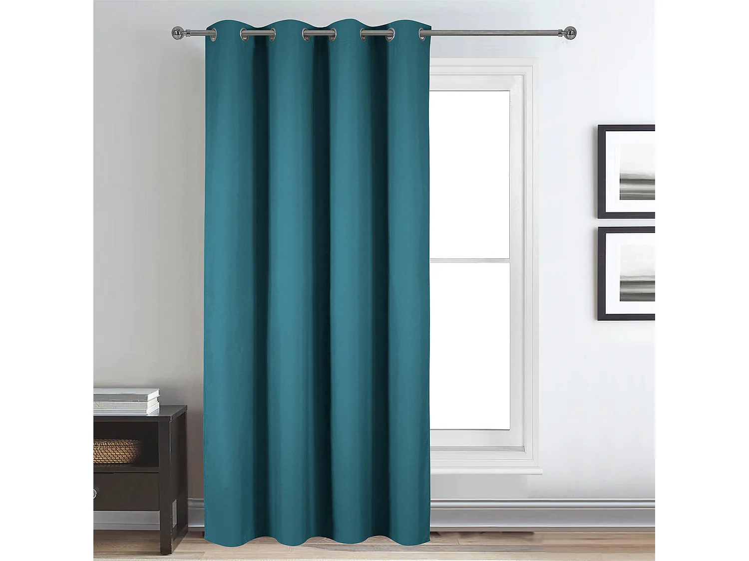 Cortina decorativa lisa opaca y térmica