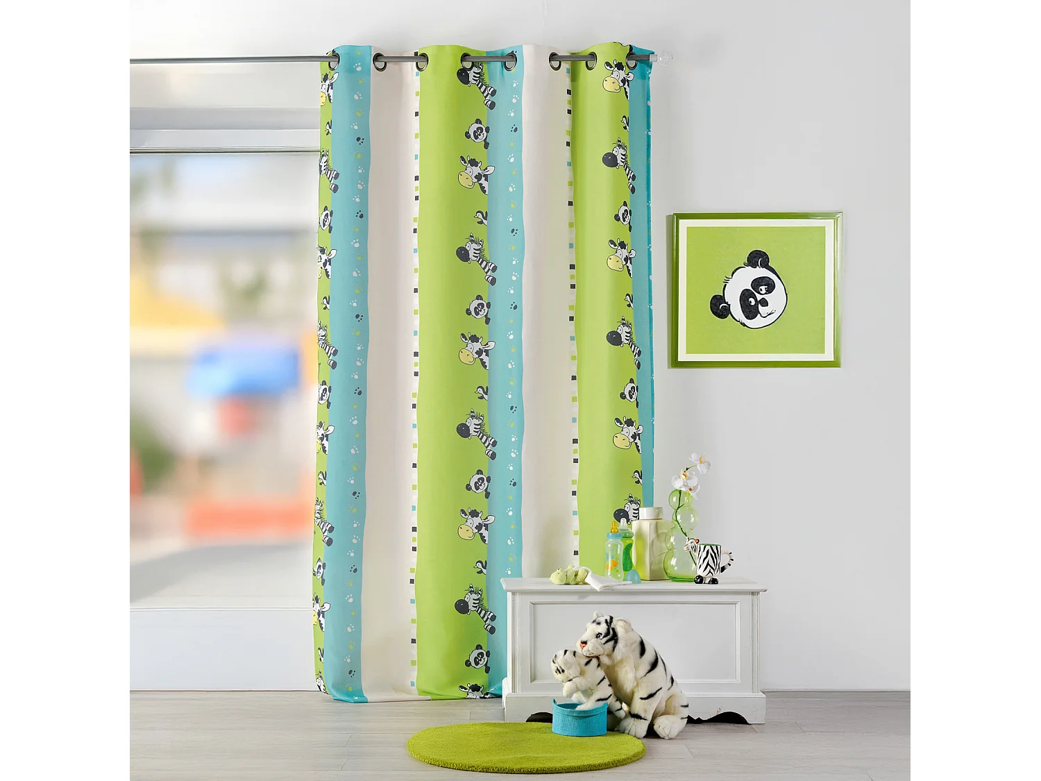 Cortina para niño con impresiones "cebra"