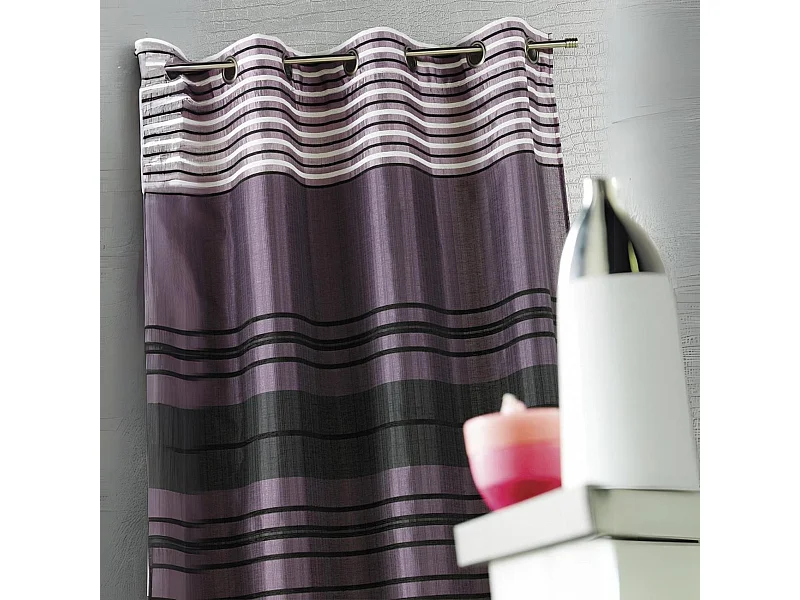 Cortina Shantung rayas chenilla 140 x 260 cm