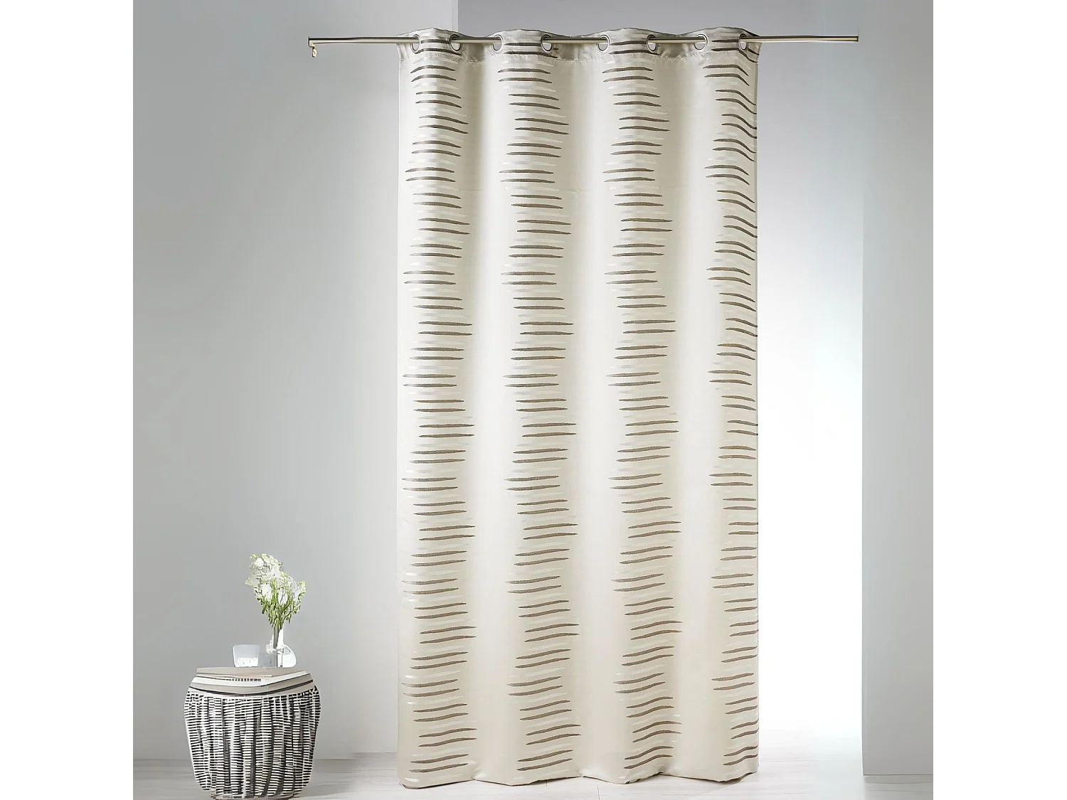 Cortina en jacquard con olas fantasía 140 x 260 cm