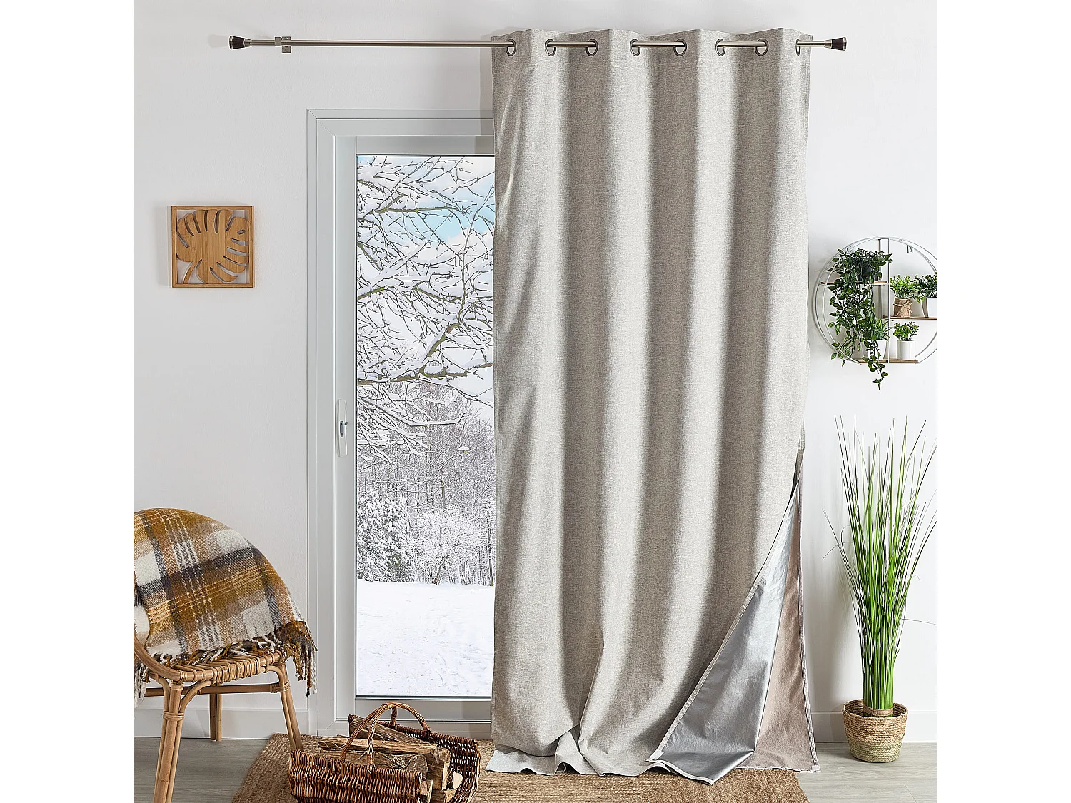 Rideau thermique et occultant  hiver - été