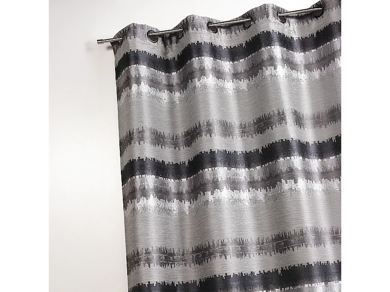 Rideau ethnique en jacquard à rayures horizontales