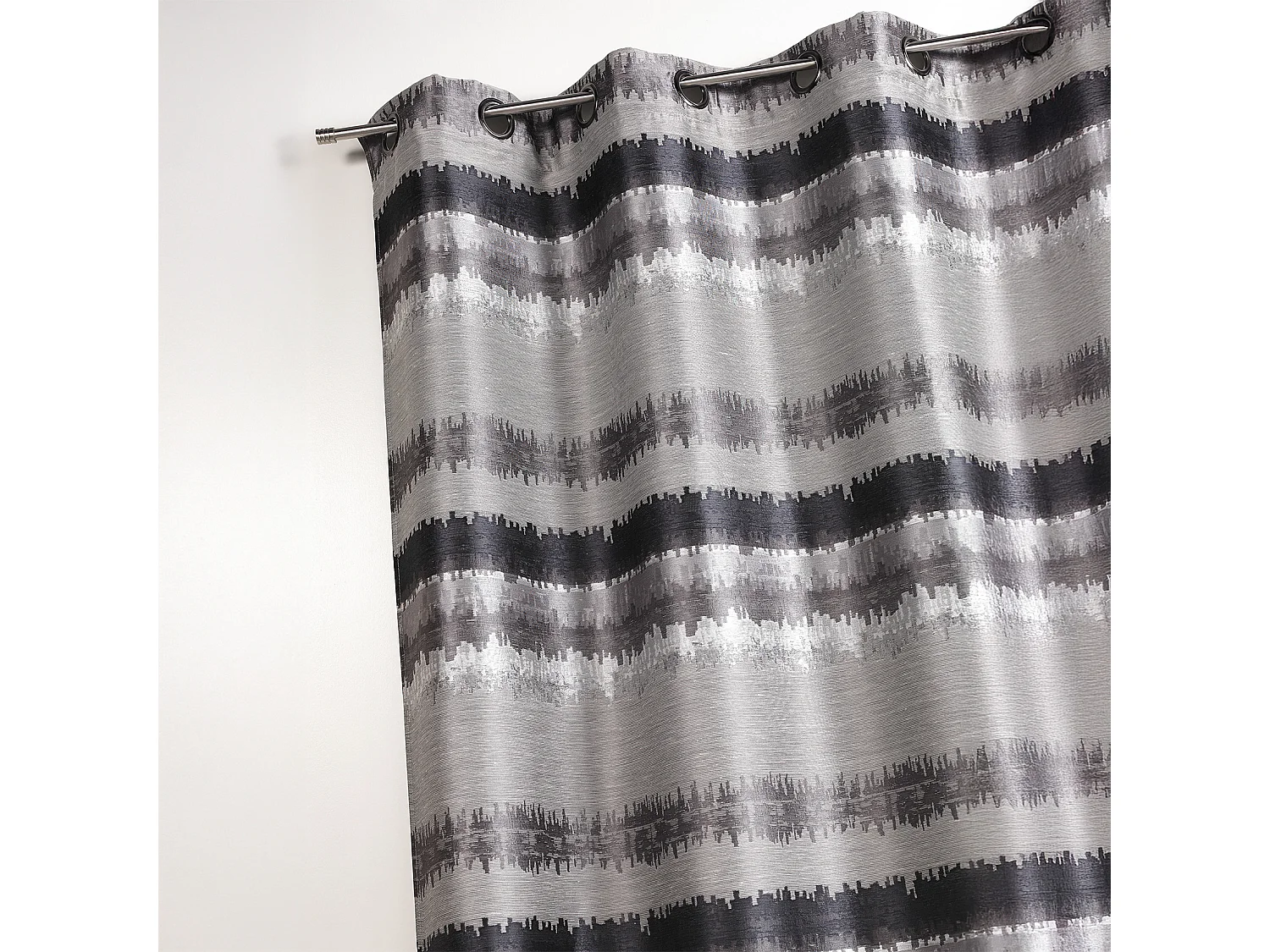 Rideau ethnique en jacquard à rayures horizontales