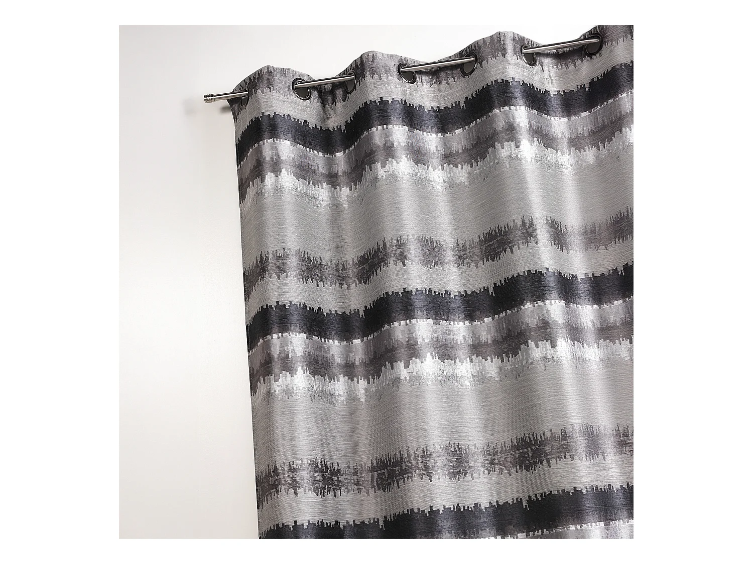 Rideau ethnique en jacquard à rayures horizontales
