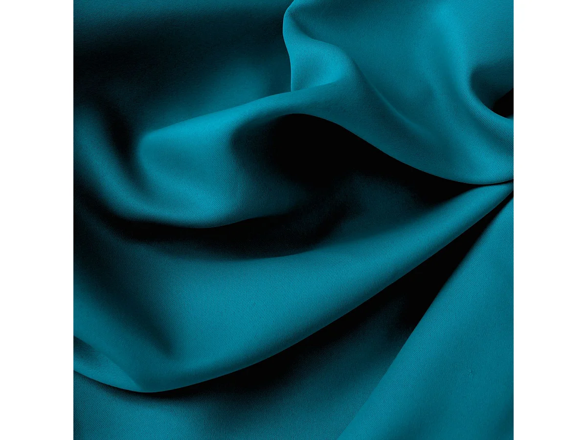 Rideau Occultant à Œillets "Reglisse" 140x180cm Bleu Canard