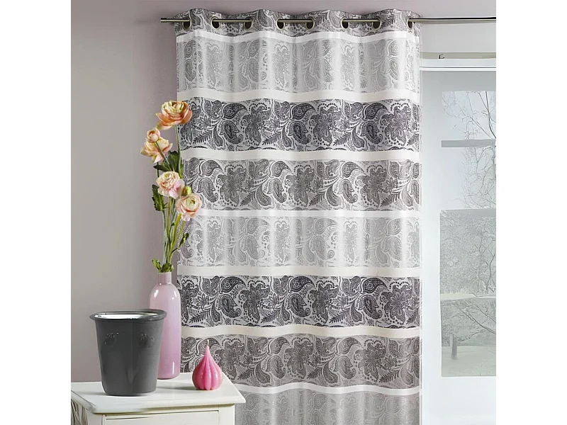 Cortina de jacquard rayas horizontales fantasias 140 x 260 cm
