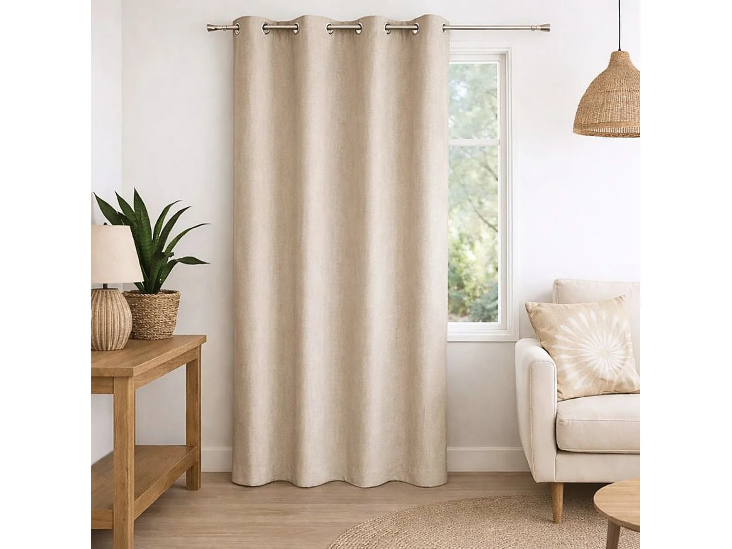 100% verdunkelnder Vorhang mit meliertem Effekt 140 x 260 cm