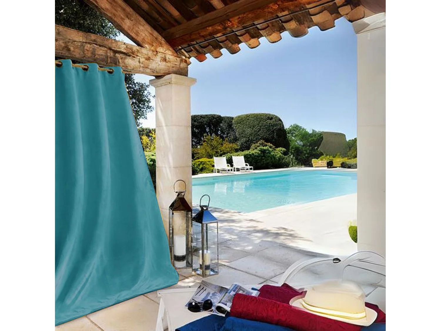 Cortina de exterior tejido outdoor 135 x 240 cm