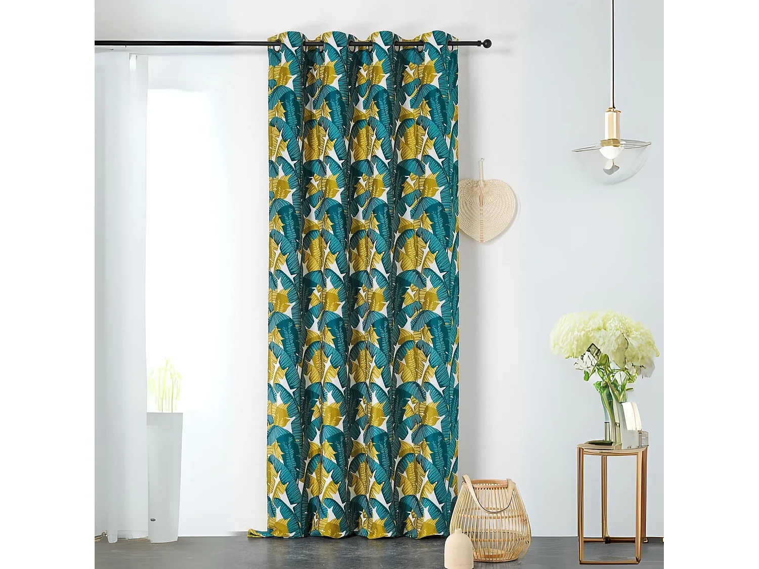 Bedruckter Vorhang Bananenbaum 140 x 240 cm