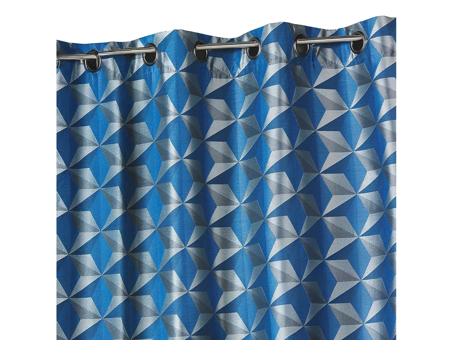 Rideau occultant jacquard à motifs géométriques
