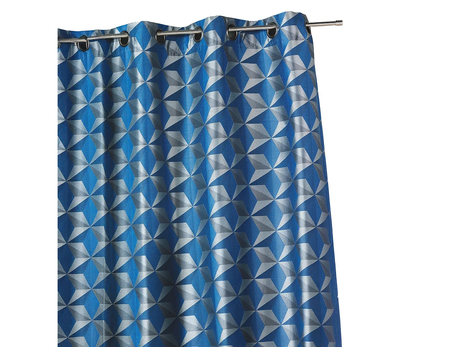 Rideau occultant jacquard à motifs géométriques
