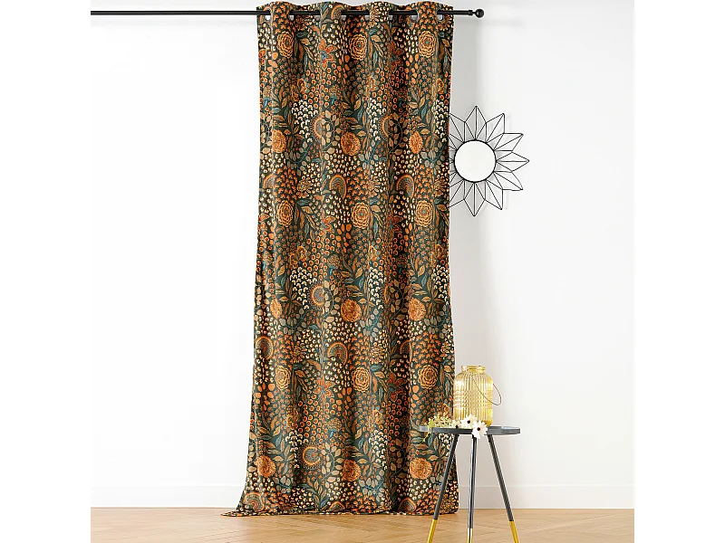 Ösenvorhang mit Paisleymuster 145 x 260 cm