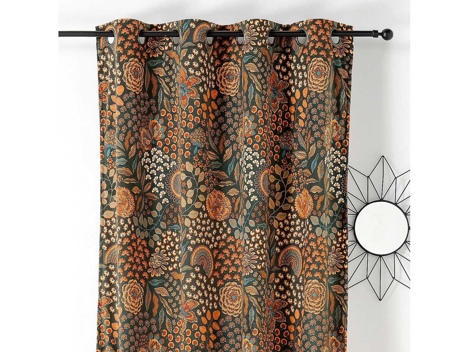 Cortina con Ojales Motivo Cachemira 145 x 260 cm