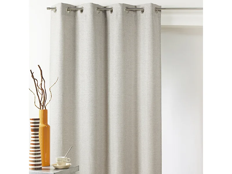 Rideau 100 % occultant uni doublé