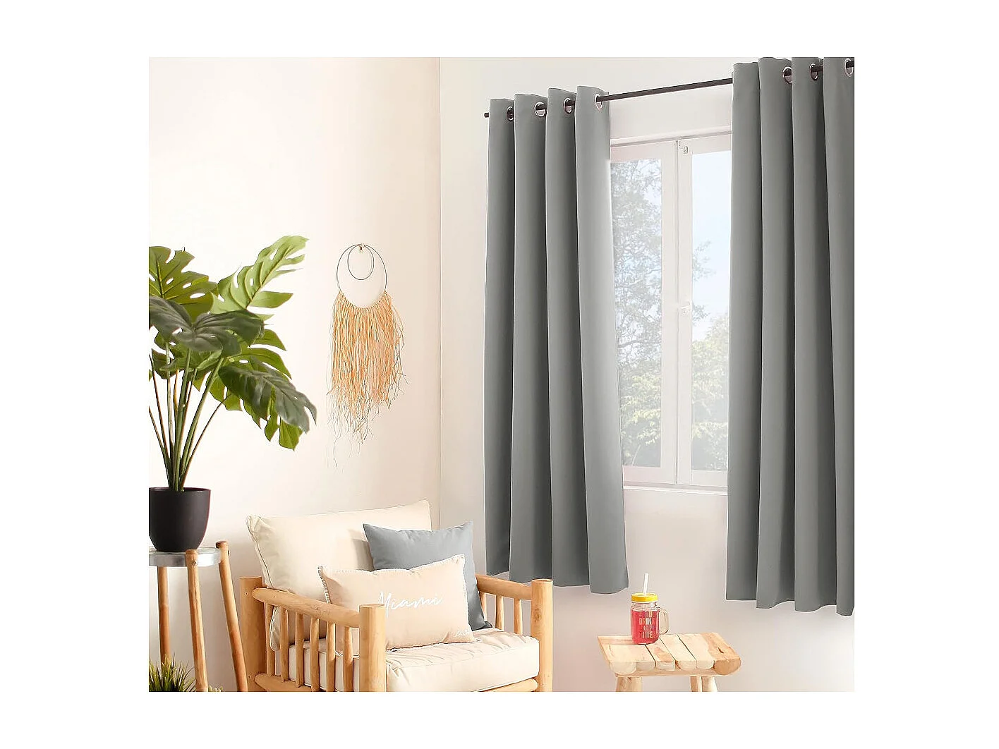 Rideau Thermique "Thermos" 140x180cm Gris