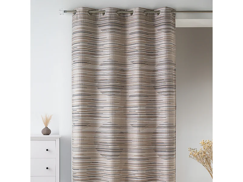 Cortina en jacquard fantasía y gráfica 140 x 260 cm