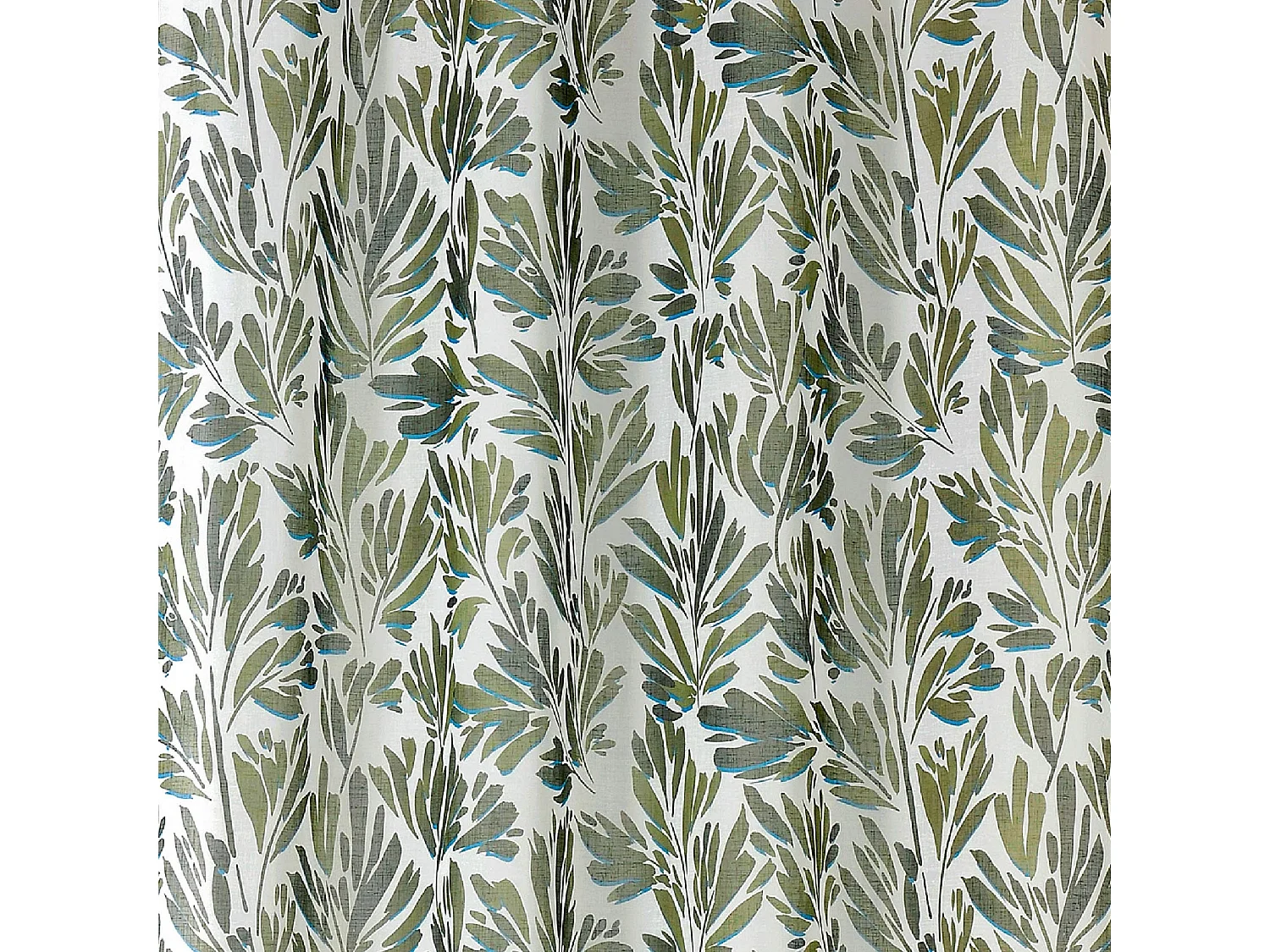 Rideau tamisant aux feuillages aquarellés