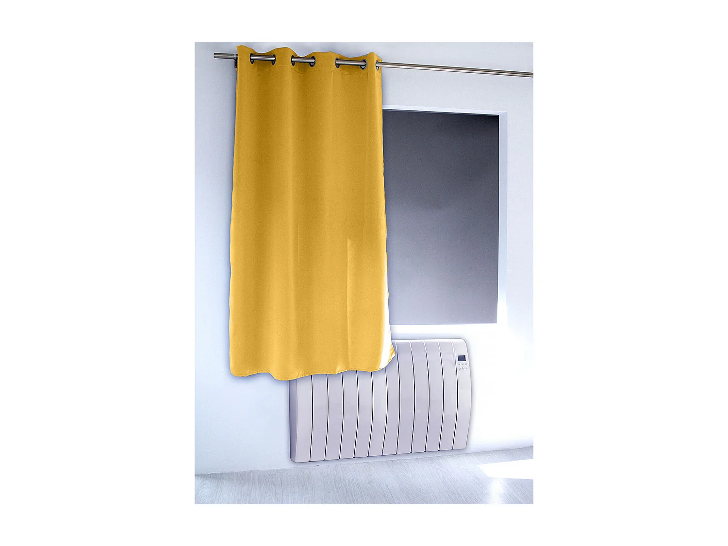 Rideau opaco con hilo negro y 8 ojales 140 x 180 cm