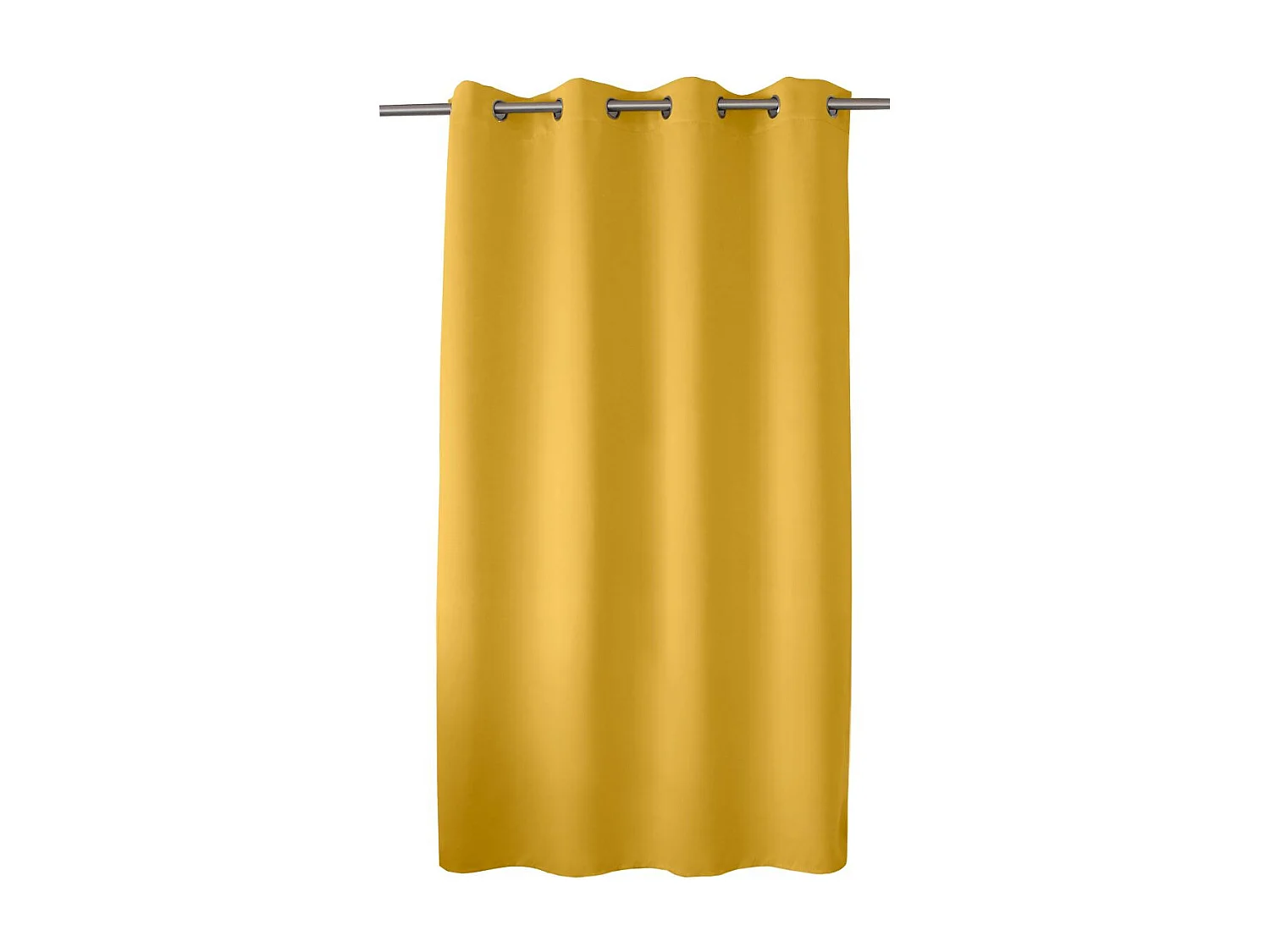 Rideau Occultant à Œillets "Reglisse" 140x180cm Jaune