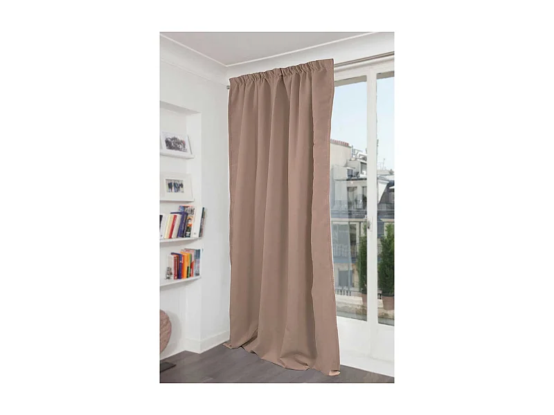 Rideau Phonique Occultant et Thermique "MOONDREAM" galon fronceur