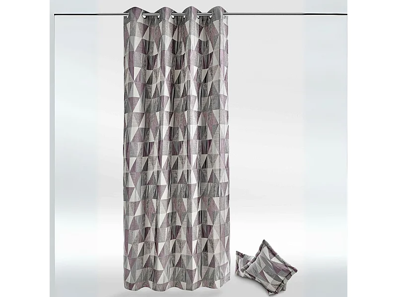 Designvorhang mit dreieckigen Mustern 140 x 260 cm