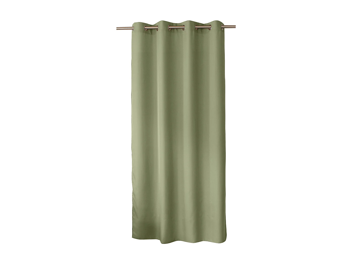 Rideau à Œillets Uni "Basic" 140x240cm Vert Olive